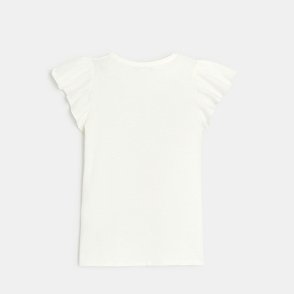 Avis T-shirt à message "Time to love" blanc fille OKAIDI 3