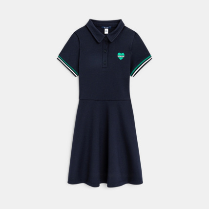Avis Robe polo manches courtes bleue fille OKAIDI 1