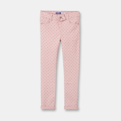 Avis Pantalon skinny stretch imprimé rose fille OKAIDI 1