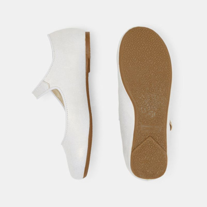 Avis Ballerine microfibre irisée à bride blanches fille OKAIDI 3