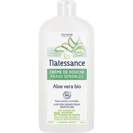Avis Crème de douche peaux sensibles Aloe vera bio NATESSANCE 1