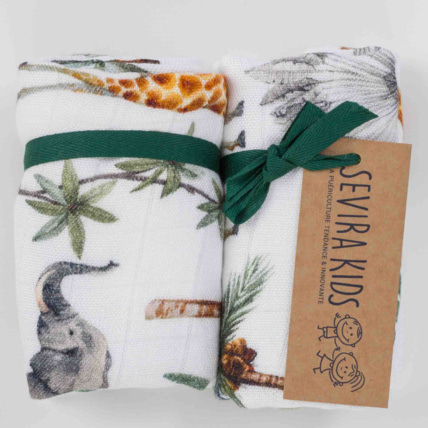 Avis Lot de 2 langes en bambou, Safari Sevira Kids 6