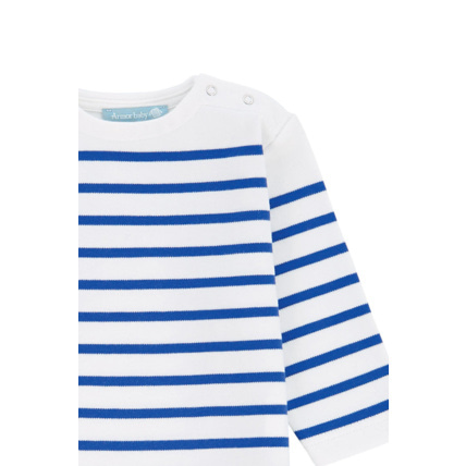Avis Marinière "Amiral" Baby - coton épais - Blanc/Etoile ARMOR-LUX 2