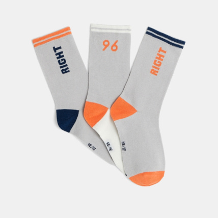 Avis Chaussettes tricolores "96" (lot de 3) orange garçon OKAIDI 2
