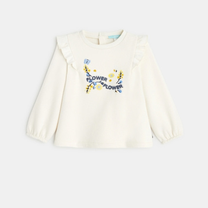 Avis Sweat molleton fleurs brodées OBAÏBI 1