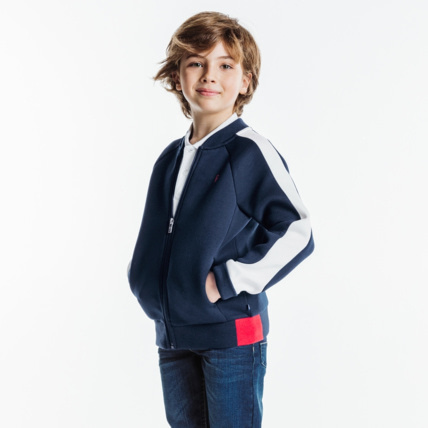 Avis Sweat zippé tricolore bleu garçon OKAIDI 1