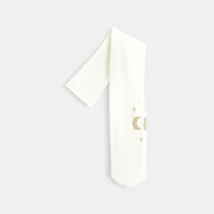 Avis Collants nylon à petits motifs pailletés blancs fille OKAIDI 1
