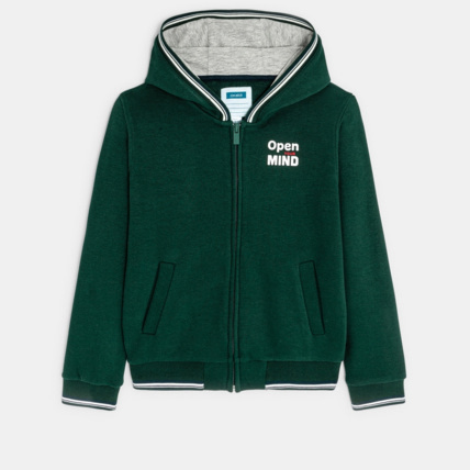 Avis Sweat-shirt à capuche "open mind" vert garçon OKAIDI 2