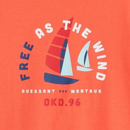 Avis T-shirt à motif "the adventure begins" rouge garçon OKAIDI 2