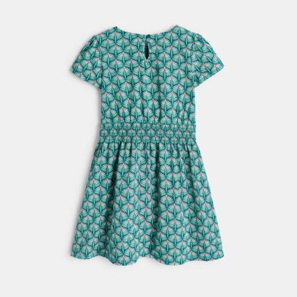 Avis Robe manches courtes imprimée verte fille OKAIDI 3