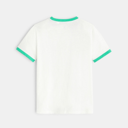 Avis T-shirt coton flammé à message blanc garçon OKAIDI 3