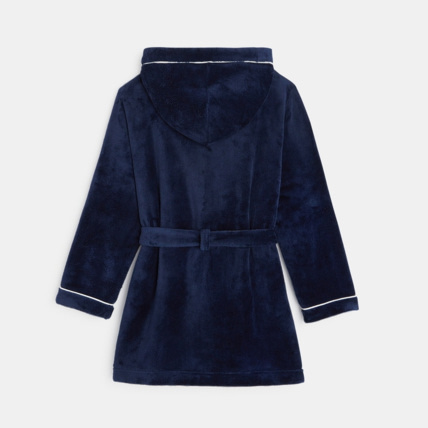 Avis Robe de chambre à capuche en peluche douce bleue garçon OKAIDI 3