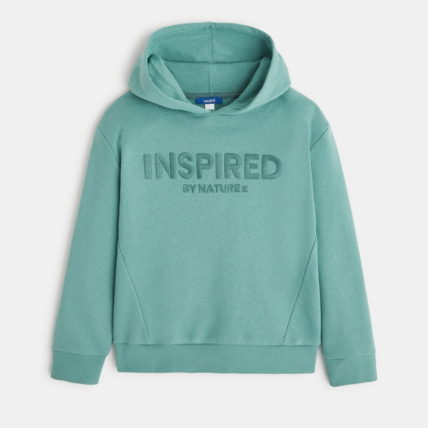 Avis Sweat-shirt à capuche à message vert garçon OKAIDI 2