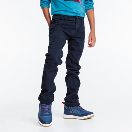 Avis Pantalon en toile bi-stretch bleu garçon OKAIDI 1