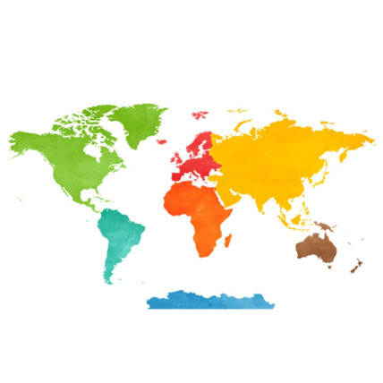 Avis Sticker carte du monde colorée Mon Lit Cabane 1