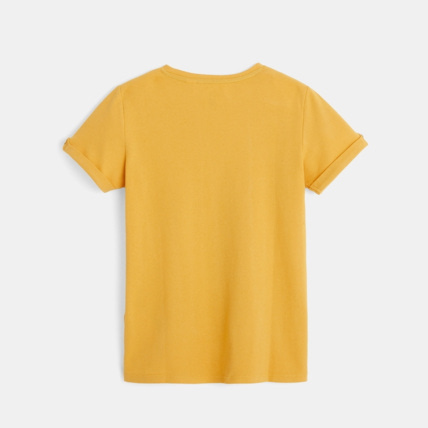 Avis T-shirt manches courtes à motif placé jaune garçon OKAIDI 3