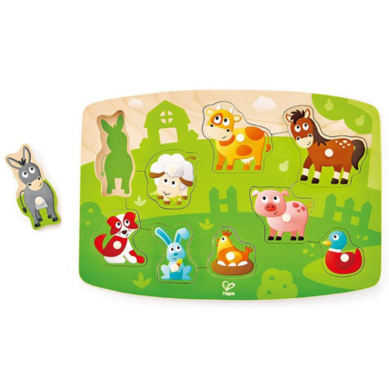 Avis Puzzle boutons en bois Les animaux de la ferme HAPE 1