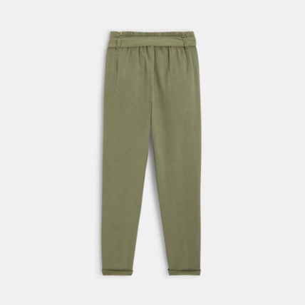 Avis Pantalon paper bag vert fille OKAIDI 4