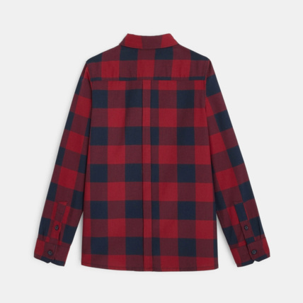 Avis Chemise à carreaux col américain rouge garçon OKAIDI 3