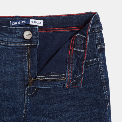 Avis Jean droit doublé polaire bleu garçon OKAIDI 3