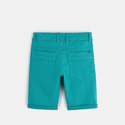Avis Bermuda slim en toile hyper-stretch vert garçon OKAIDI 2