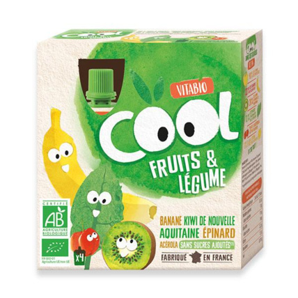 Avis Cool Fruits et Légume - Banane Kiwi d'Aquitaine Epinard Acérola Babybio 1