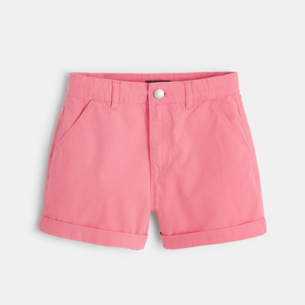 Avis Short en toile unie rose fille OKAIDI 2