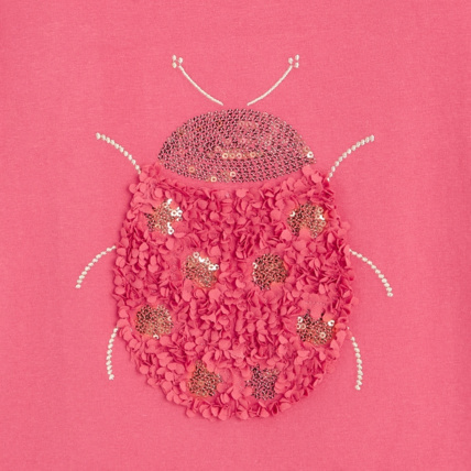 Avis T-shirt à motif coccinelle rose fille OKAIDI 3