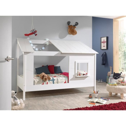 Avis Lit cabane HouseBed avec toit semi-ouvert et fenêtre VIPACK 1