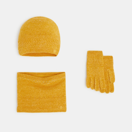 Bonnet snood gants coordonnes jaune fille OKAIDI Comparateur Avis Prix