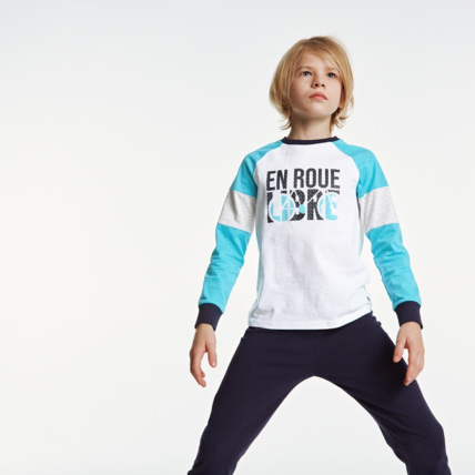Avis Pyjama 2 pièces jersey esprit sport blanc garçon OKAIDI 1