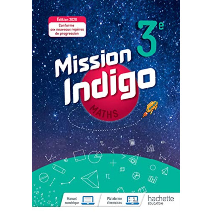Avis Mission Indigo mathématiques cycle 4 / 3ème - Livre élève - éd. 2020 Hachette Éducation 1