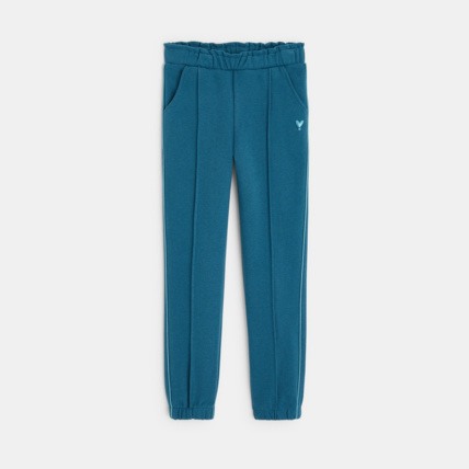 Avis Jogging uni en jersey molletonné bleu fille OKAIDI 1