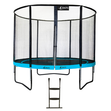Avis Trampoline de jardin rond 305 cm + filet de sécurité + échelle PUNCHI Kangui 1