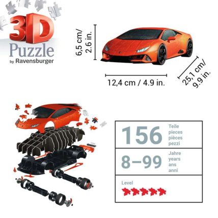 Avis Puzzle Lamborghini Huracán EVO - orange - de 8 ans RAVENSBURGER 5