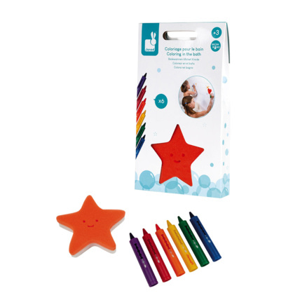 Avis 6 crayons de bain et éponge JANOD 1