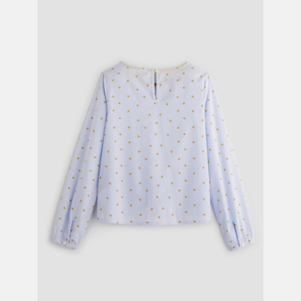 Avis Blouse popeline imprimée bleue fille OKAIDI 2
