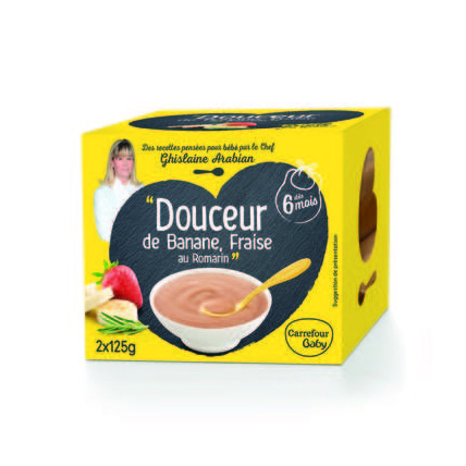 Avis Douceur de banane, fraise au romarin CARREFOUR 1