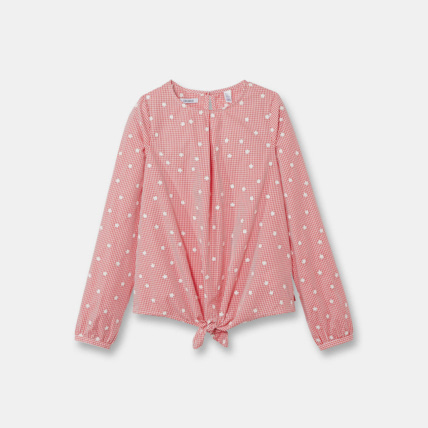 Avis Blouse à nouer rouge fille OKAIDI 1