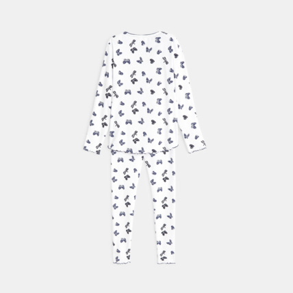 Avis Pyjama maille côtelée papillons bleu fille OKAIDI 3