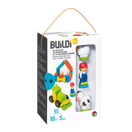 Avis 82 blocks à construire et 3 figurines ferme - Buildibul Oxybul 2