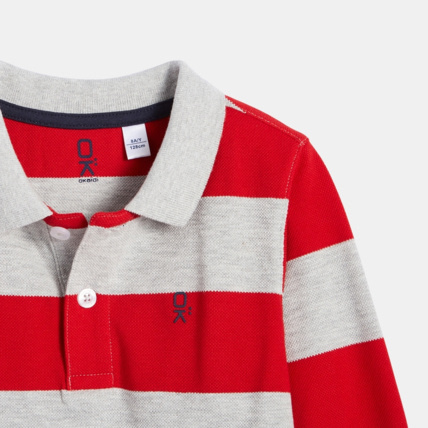 Avis Polo rayé rouge garçon OKAIDI 3