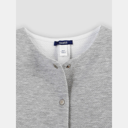 Avis Gilet molleton pressionné gris fille OKAIDI 3