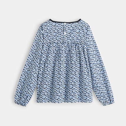 Avis Blouse imprimée bleue fille OKAIDI 2