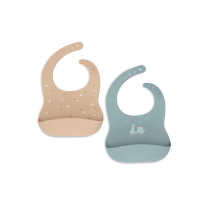 Avis Lot de 2 bavoirs silicone Lovely Birds JOLLEIN 1