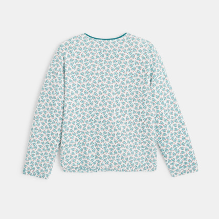 Avis Veste maille quiltée imprimé feuillage vert fille OKAIDI 4