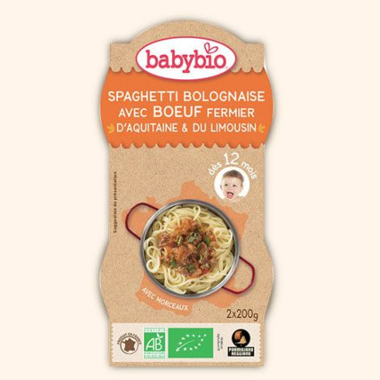 Avis Spaghetti Bolognaise avec bœuf fermier d'Aquitaine et du Limousin Babybio 1