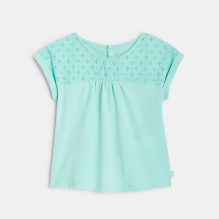 Avis T-shirt bi-matière broderie anglaise OBAÏBI 1