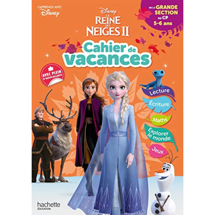 Avis Disney - Reine des Neiges - De la Grande Section au CP - Cahier de vacances 2023 Hachette Éducation 1
