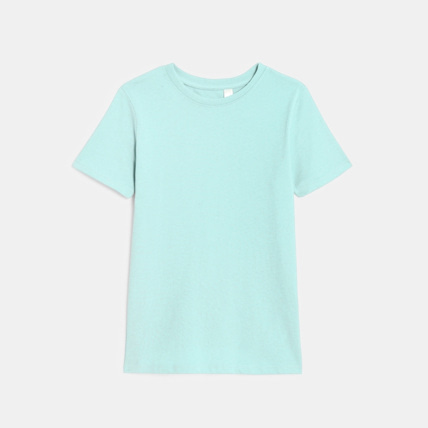 Avis T-shirt basique manches courtes bleu garçon OKAIDI 1